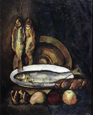 Картина «Натюрморт фрукты в корзине» Холст, Акрил 2023 г.