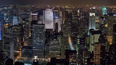 Ночью Нью Джерси Открывается Вид Нью Йорк Небоскребами Над Рекой стоковое  фото ©rabbit75_dep 374232086