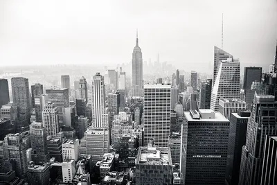 Черно-белый Манхэттен, Нью-Йорк Стоковое Изображение - изображение  насчитывающей дел, небоскребы: 169318279