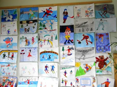 Рисунки о спорте для школьников - 59 фото