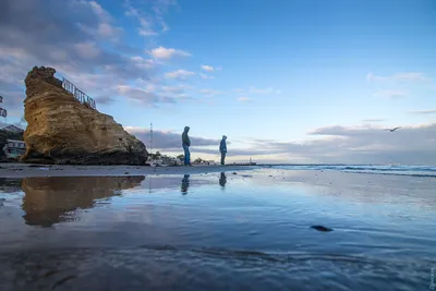 Картинка Украина Одесса Море маяк Природа берег Камень