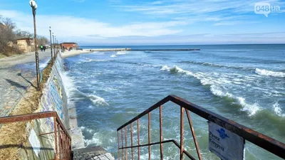 Пляж в Одессе смыло в море | Шторм Тристан и циклон Волкер | Погода в Одессе  – О, Море.Сity