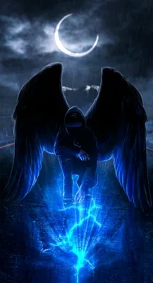 Ангел, парень ангел, большие чёрные…» — создано в Шедевруме