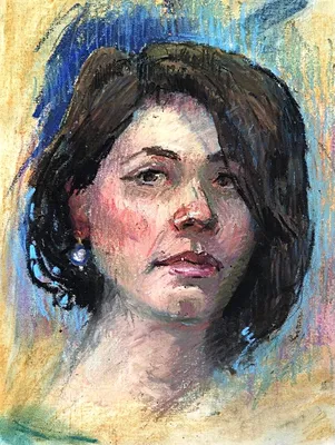 Портрет масляной пастелью. Уроки рисования Ольги Гусевой