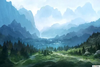 Картинка на рабочий стол пейзажи, горы, озеро, фото, красивые обои, озёра  2560 x 1440