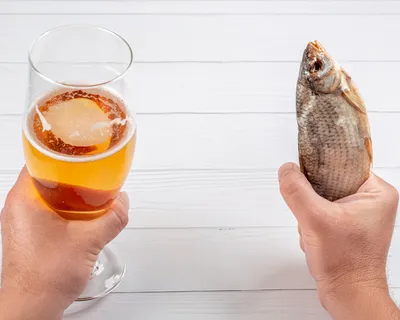 Пиво, рыба копчёная, картошка …» — создано в Шедевруме