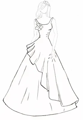 Свадебное платье рисунок - 62 фото