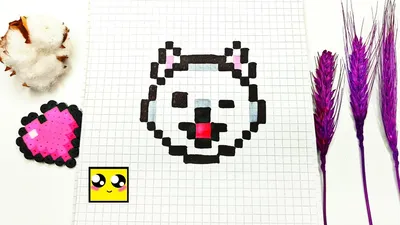 МИЛАЯ СОБАЧКА ! ИДЕИ для ЛД ! РИСУЕМ ПО КЛЕТОЧКАМ ! RABBIT KAWAII PIXEL ART  HOW TO DRAW - YouTube