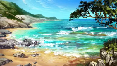 3 д фото обои природа море Ландшафт Небо Облака 368x280см Пляж и тихий  океан (10218P10)+клей (ID#1422217689), цена: 1400 ₴, купить на Prom.ua