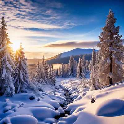 Рубрика \"Красота природы\" 🌳 Зима, …» — создано в Шедевруме