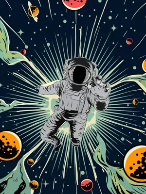 Картинки туманность, звезды, череп, космос, космонавт - обои 1920x1080,  картинка №175489