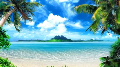 Красивый Лето Море, Солнце На Песчаный Пляж Фоне Фотография, картинки,  изображения и сток-фотография без роялти. Image 66232129