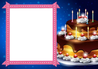 Праздничный день рождения рамки Иллюстрация вектора - иллюстрации  насчитывающей декоративно, гирлянда: 35289283