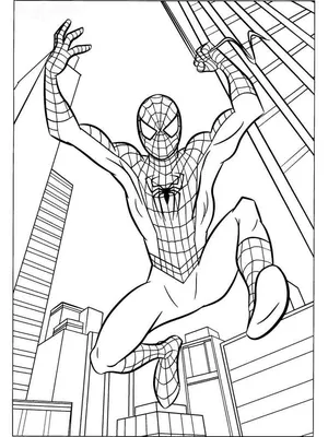 Раскраска Маска Человека-паука распечатать - Человек-паук