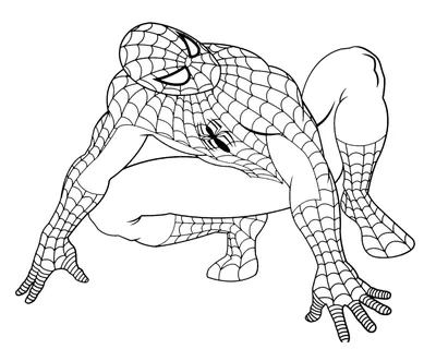 Раскраска мстители человек паук - 61 фото