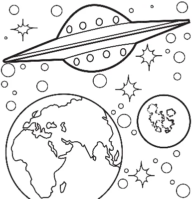 Раскраска космос | Детские раскраски, распечатать, скачать | Space coloring  pages, Solar system coloring pages, Planet coloring pages