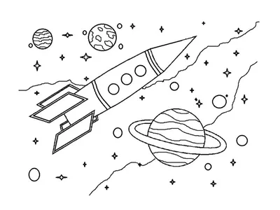 Космический челнок раскраска челнок ракета космос раскраска Раскраски для  мальчиков