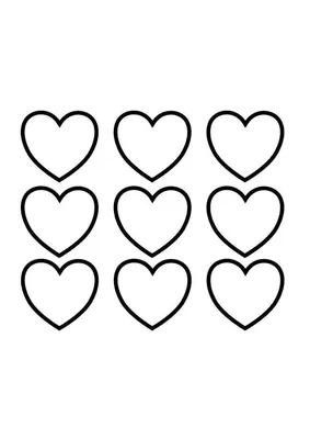 Раскраски сердечки, Раскраски онлайн скачать и распечатать в формате А4.
