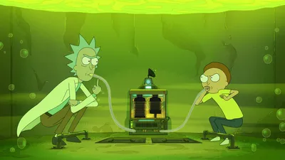 Rick and Morty HQ Resource, персонаж Рика и Морти в зеленой рубашке и синих  штанах, png | PNGEgg