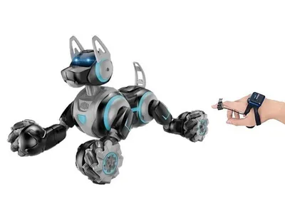 Робот-собака «Питомец: Щенок», радиоуправляемый, интерактивный, работает от  аккумулятора, цвет бирюзовый