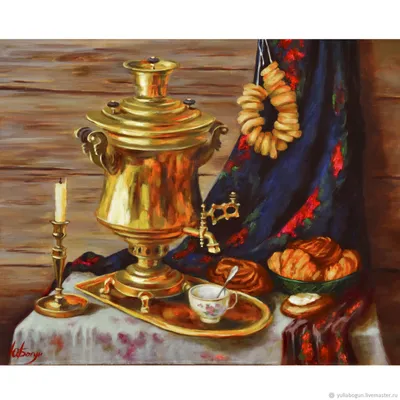 Старый русский самовар с большой чашкой чаю Стоковое Изображение -  изображение насчитывающей старо, держатель: 72548203