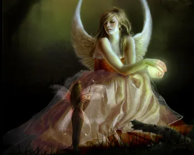 Девушка ангела с большим белым пером Стоковое Фото - изображение  насчитывающей ангеликового, платье: 201093544