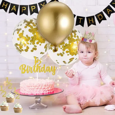 Половина года День Рождения украшения 6 месяцев с днем рождения баннер 1/2  торт Топпер и шляпа воздушный шар из фольги кисточкой для детского душа |  AliExpress