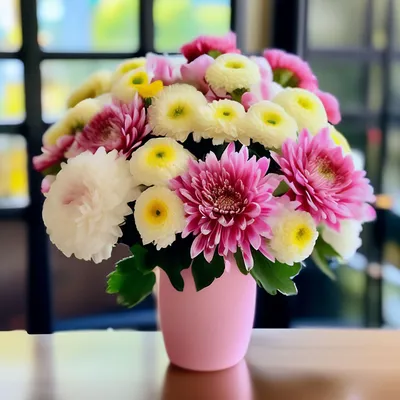 С днем рождения белые хризантемы купить в Киеве с доставкой по Украине и  миру - Annetflowers