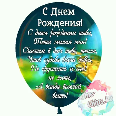 Праздничная, красивая, женственная открытка с днём рождения тёте - С  любовью, Mine-Chips.ru