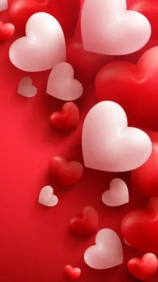 Обои сердце, День Святого Валентина, красный цвет, любовь, иллюстрация на  телефон Android, 1080x1920 картинки и фото бесплатно