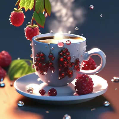 С Добрым утром!🤗☕ Волшебно, чашка …» — создано в Шедевруме