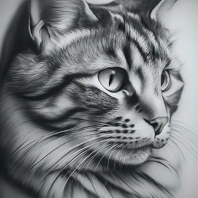 Нарисуй кота лëгкий рисунок 4к …» — создано в Шедевруме