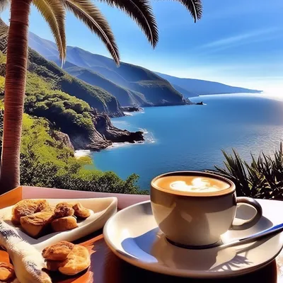 Доброе утро красивые картинки кофе море и цветы | Клубника, Рождественские  пейзажи, Доброе утро