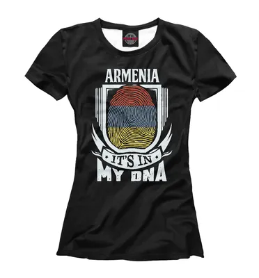 Женская Футболка Армения в ДНК (AMN-709517-fut-1) с принтом, купить в  PrintFact