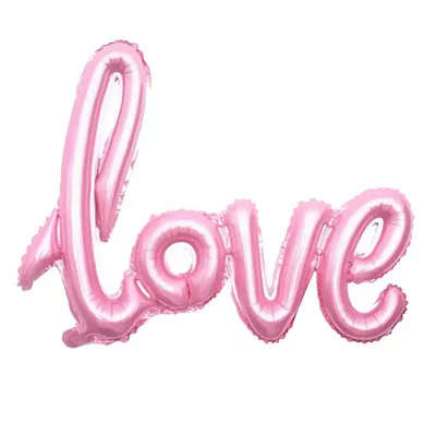 🎈 Фольгированная надпись LOVE розовая 🎈: заказать в Москве с доставкой по  цене 560 рублей