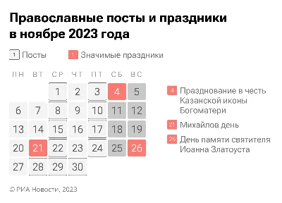 Православный церковный старообрядческий календарь на 2024 год: посты и  праздники