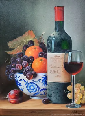 Тарелка с фруктами и бокал вина :: Сергей Тагиров – Социальная сеть ФотоКто