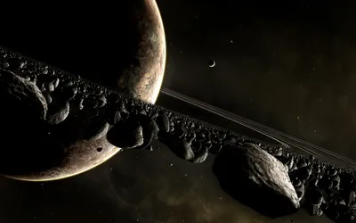 Сатурн,в космосе» — создано в Шедевруме