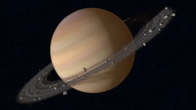 Сатурн в космосе с кольцами по краям, 3d иллюстрация планеты сатурн в  космическом пространстве, Hd фотография фото фон картинки и Фото для  бесплатной загрузки