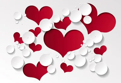 Красные сердечки любви расположенные по кругу на белом фоне фотографии  карты И картинка для бесплатной загрузки - Pngtree