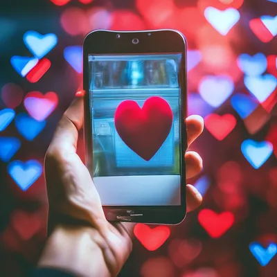 Мобильный Телефон В Женщина Рукой Многие Красные Сердечки — стоковые  фотографии и другие картинки 2015 - iStock