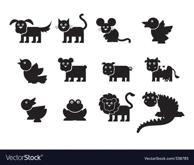 Векторные Иллюстрации. Хищник Животных Млекопитающих, Иллюстрация Черный Силуэт  Животных Клипарты, SVG, векторы, и Набор Иллюстраций Без Оплаты Отчислений.  Image 75348112
