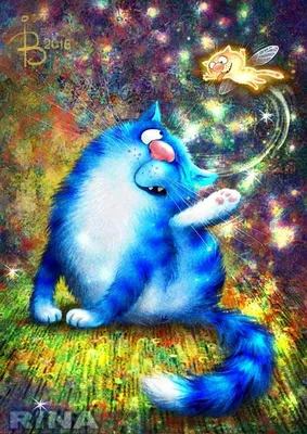 Синие коты счастья Ирины Зенюк: Идеи и вдохновение в журнале Ярмарки  Мастеров