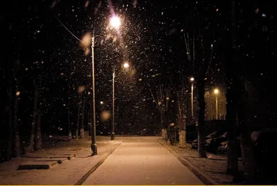 Фото Ночной снегопад... - фотограф Ирина З. - стрит-фото, город -  ФотоФорум.ру