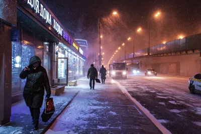 Ночной снежный Киев попал на сказочные фото - Телеграф