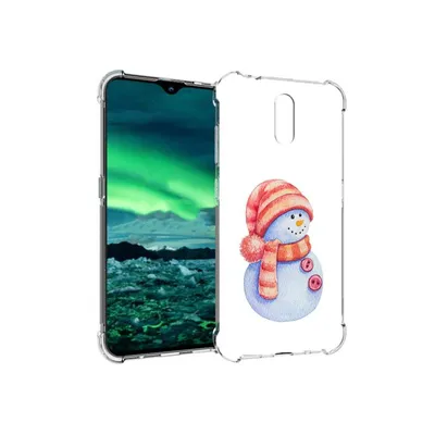 Чехол для телефона Xiaomi 12 Pro Plus прозрачного цвета с принтом \"Снеговик\"  012ca4 - CASE STYLUS