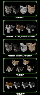 Текстуры Texture variants of excellent dogs для Minecraft