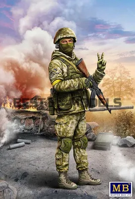 Украинский солдат, Оборона Киева, март 2022 г. MB24085 MasterBox Фигуры  1/24 с доставкой по Украине