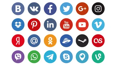 30 иконок социальных сетей в формате PSD и PNG - Bayguzin.ru
