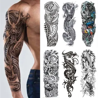 Черные 3D сексуальные поддельные Переводные татуировки, нагрудные часы, тату  для мужчин, временные Большие механические татуировки, наклейки для женщин  и мужчин | AliExpress